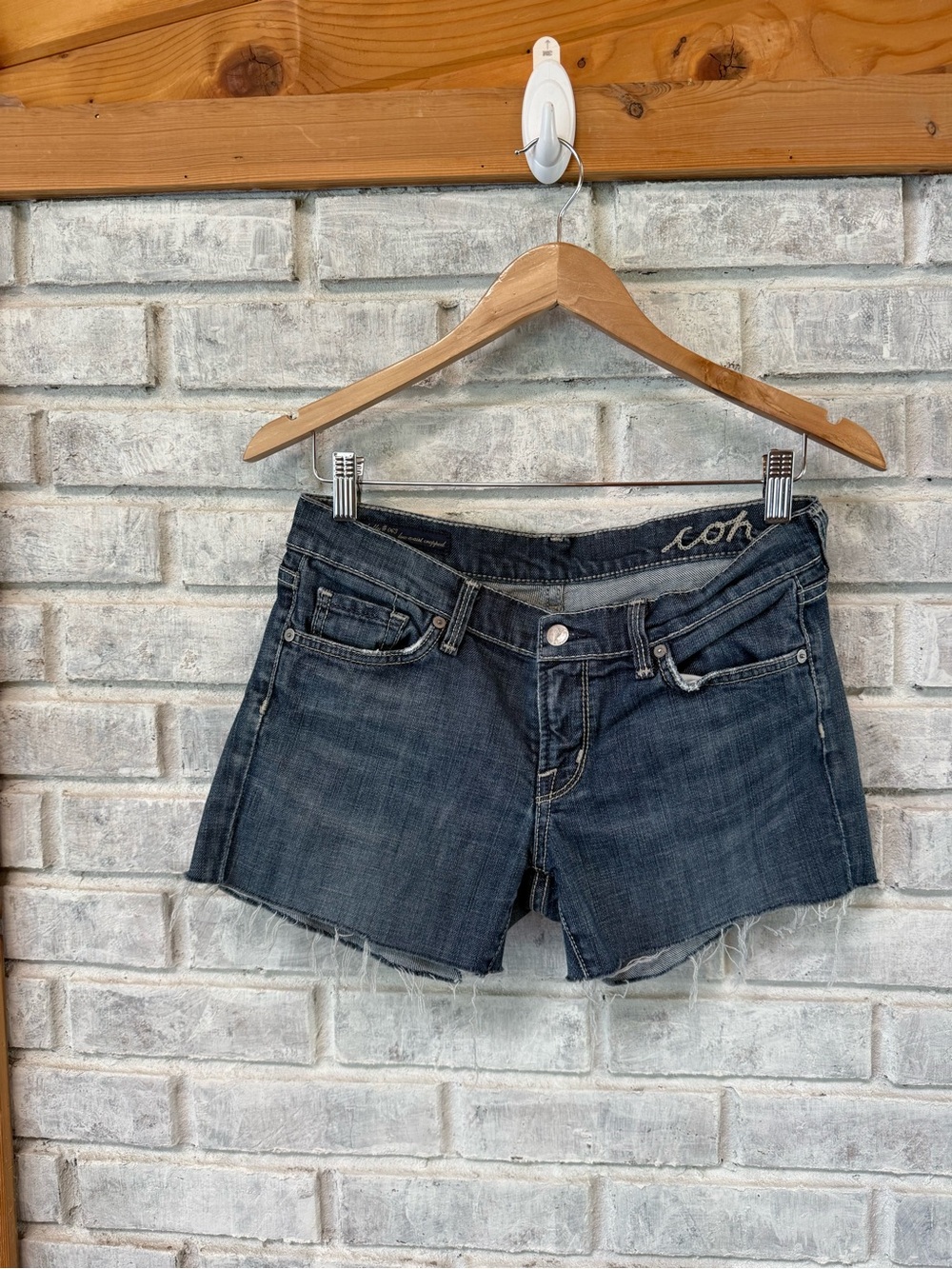 COH citizens of humanity Dark Indigo Denim Cutoff Shorts